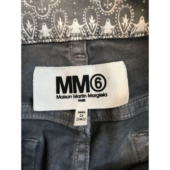 MM6 Maison Margiela Jeans Skinny IT 42 US M Gray Women Zip Slim Fit Cotton Blend - Picture 9 of 10